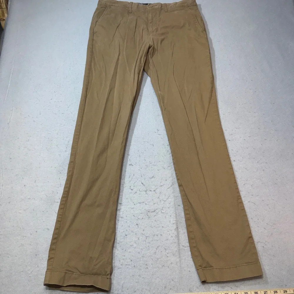 J.Crew 770 Straight Fit Chino Pants Mens 32x34 Khaki Tan Cotton‎ Twill Stretch